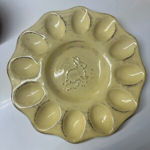 Maioliche Jessica 10” Deviled Egg Plater Handpainted and Made in Italy